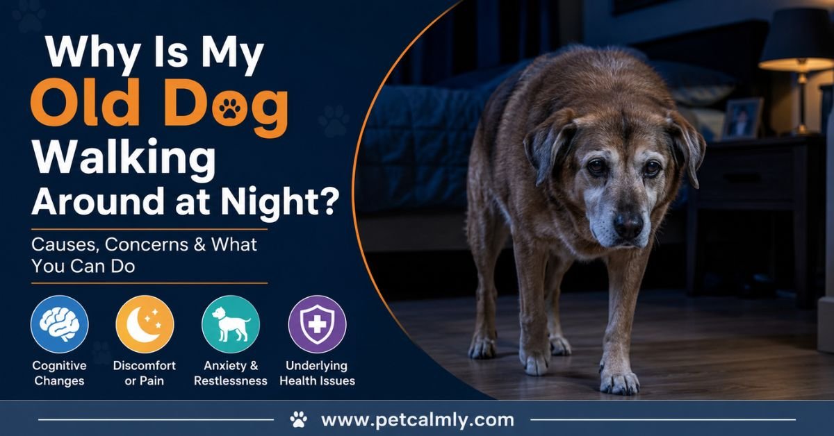 Why Is My Old Dog Walking Around at Night