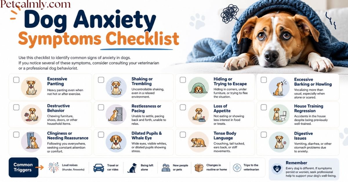 Dog Anxiety Symptoms Checklist