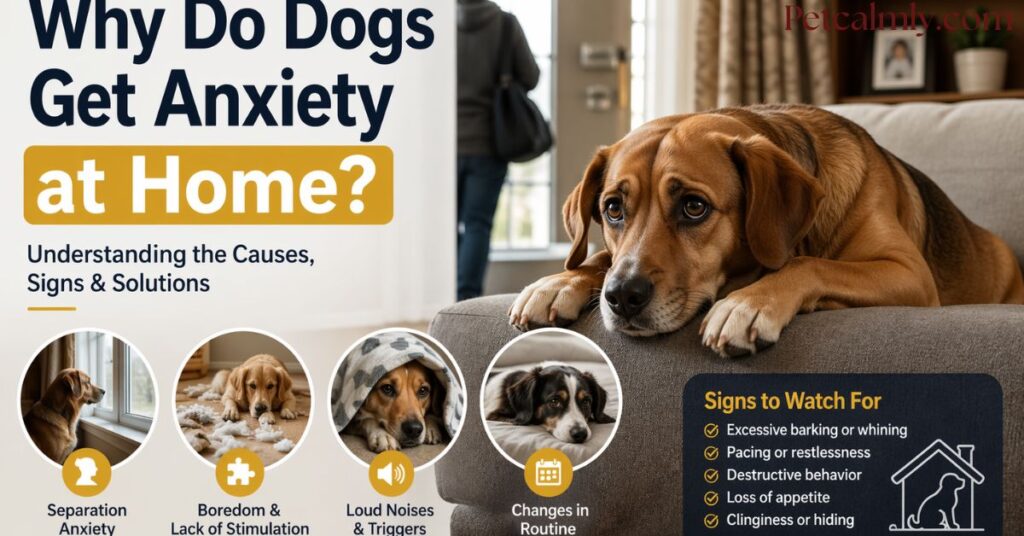 Why Do Dogs Get Anxiety at Home? Causes & Simple Fixes - Petcalmly.com