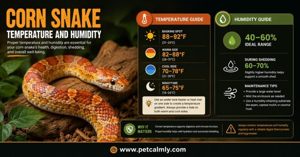 Corn Snake Temperature and Humidity: Guide for Healthy Care - Petcalmly.com