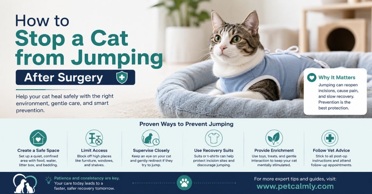 How to Stop a Cat from Jumping After Surgery