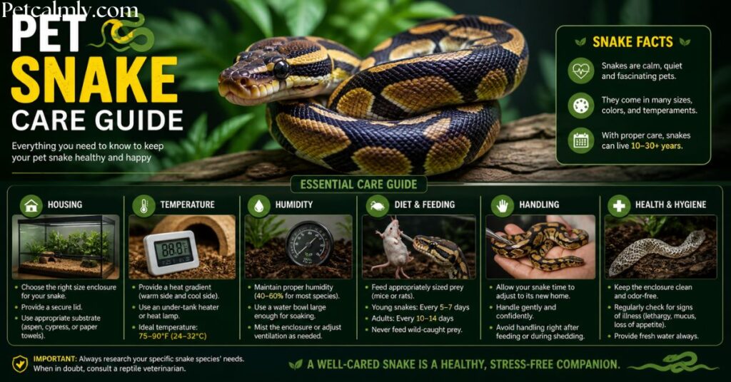Pet Snake Care Guide: Everything You Need to Know - Petcalmly.com