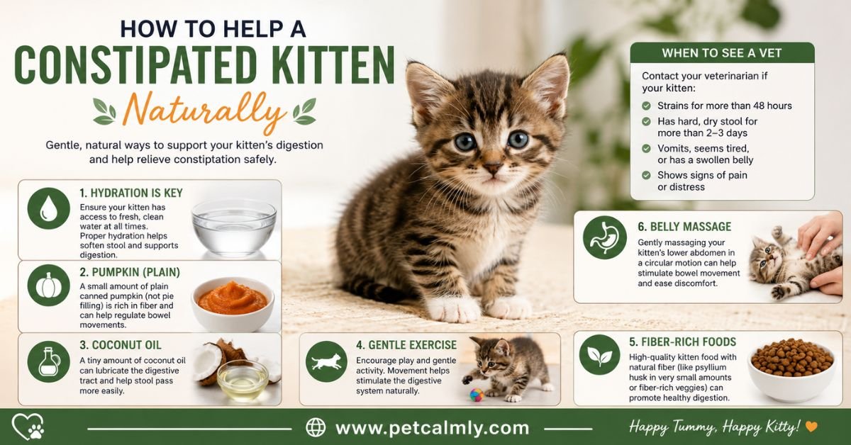 How to Help a Constipated Kitten Naturally