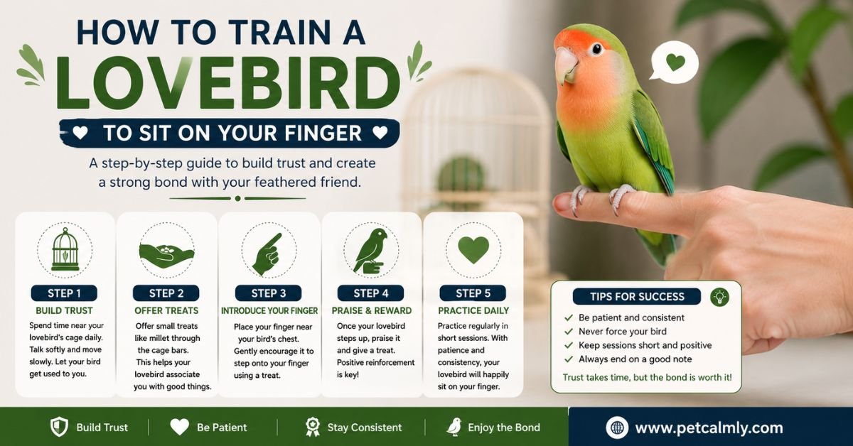How to Train a Lovebird to Sit on Your Finger