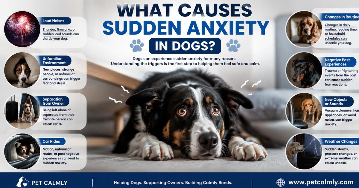 What causes sudden anxiety in dogs