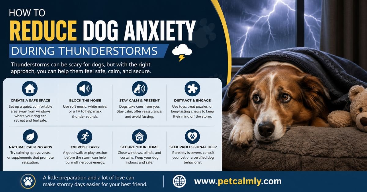 How to Reduce Dog Anxiety During Thunderstorms