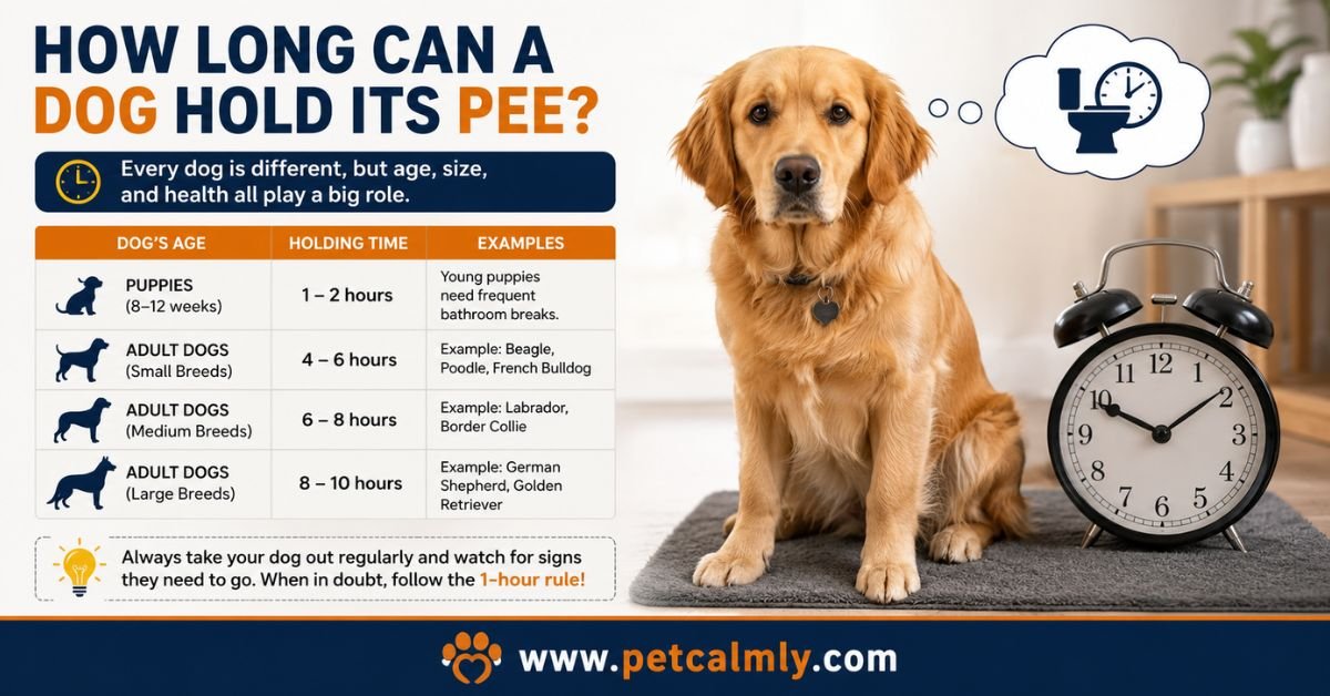 how long can a dog hold its pee