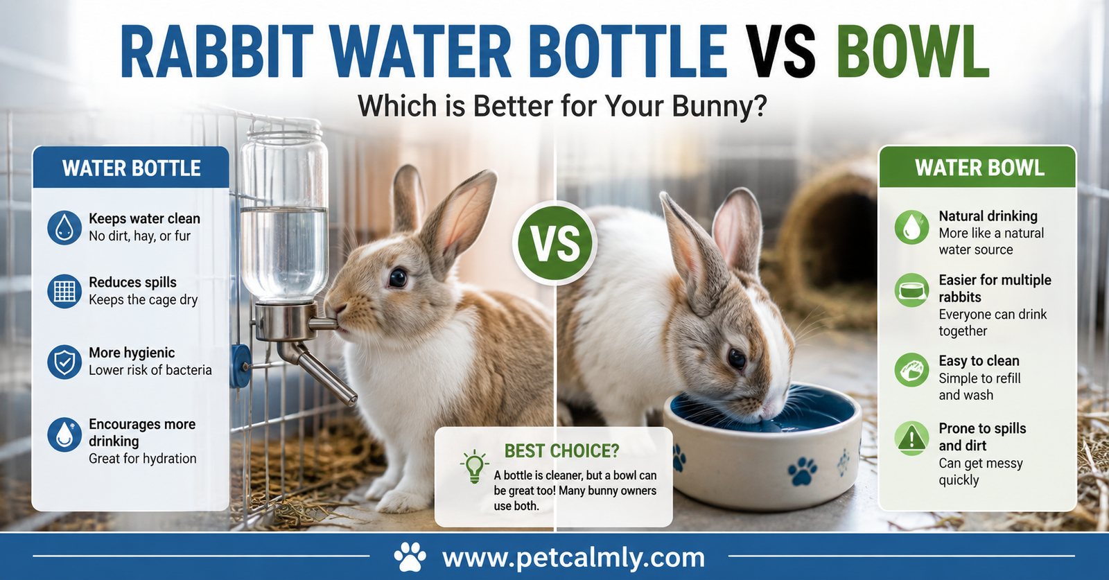 Rabbit Water Bottle vs Bowl