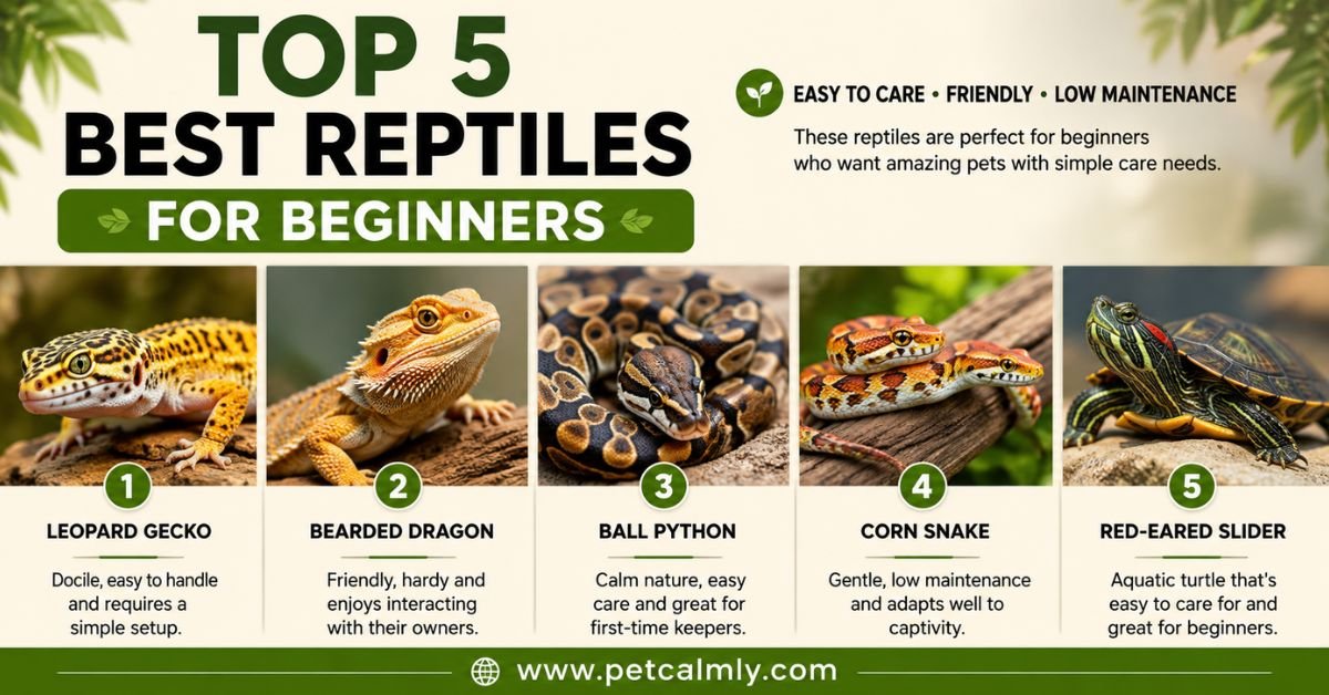 Top 5 Best Reptiles for Beginners