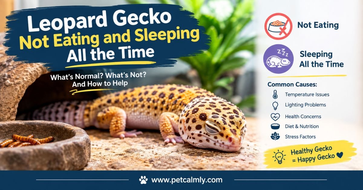 leopard gecko not eating and sleeping all the time