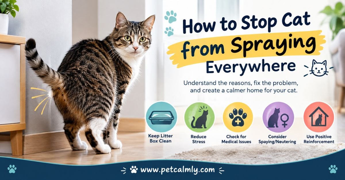 How to Stop Cat From Spraying Everywhere