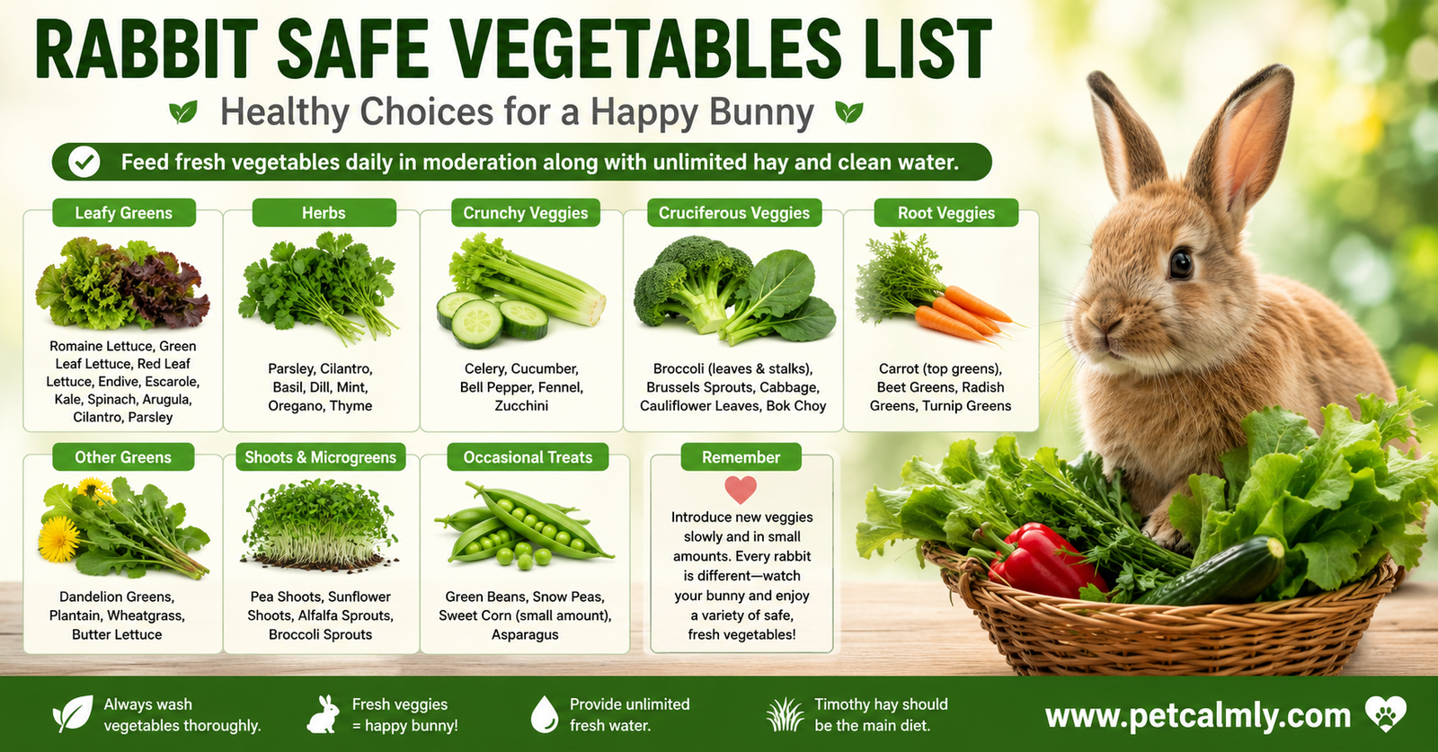 Rabbit Safe Vegetables List