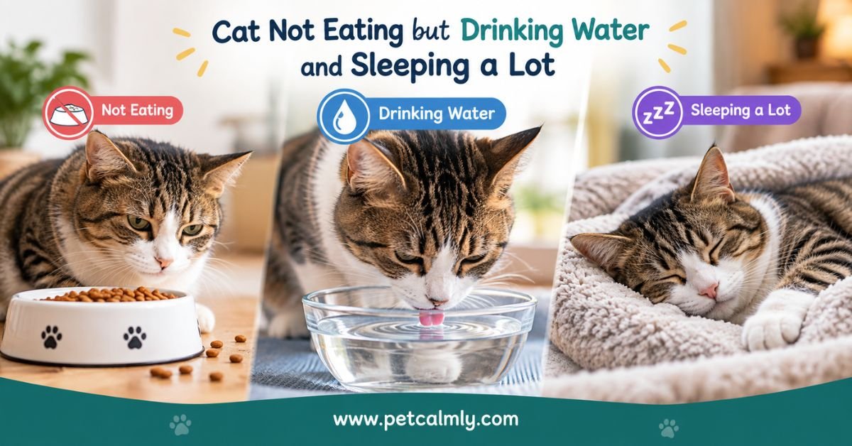 Cat Not Eating but Drinking Water and Sleeping a Lot